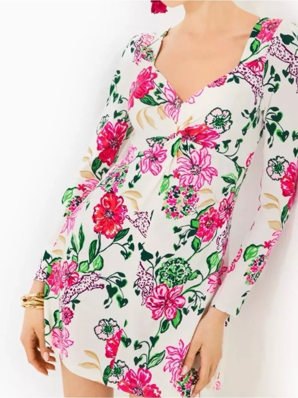 NWT Lilly Pulitzer Anne Skirted Romper M Coconut Safari Sanctuary Floral $168